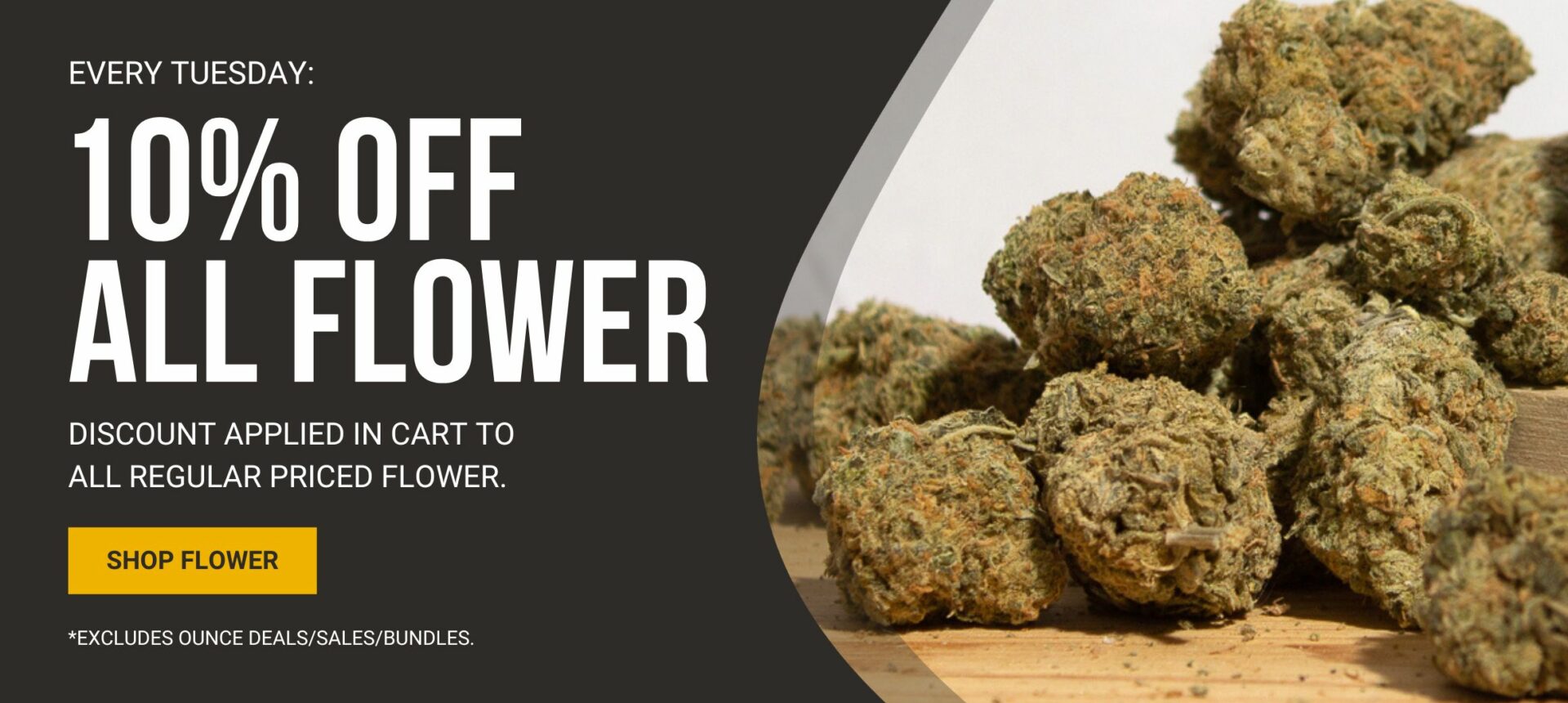 Just Cannabis Canada - 10% Off All Flower Banner