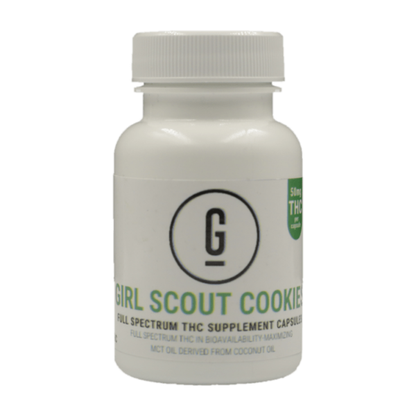 GRASS – THC Capsules – Girl Scout Cookies – 50mg | Just Cannabis Canada