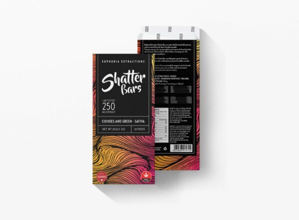 Euphoria Extractions – 500mg Shatter Bar – Milk Chocolate (Sativa) | Just Cannabis Canada