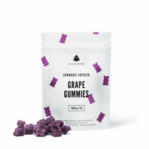 Buudabomb – Grape Gummies 100mg THC | Just Cannabis Canada