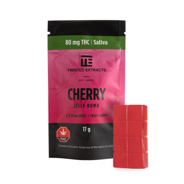 Twisted Extracts – Cherry Jelly Bomb – Sativa – 80mg THC | Just Cannabis Canada