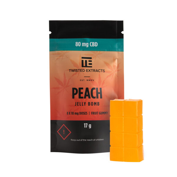 Twisted Extracts – Peach Jelly Bombs – CBD | Just Cannabis Canada