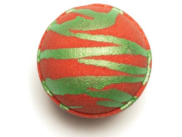 Nikki Stikki Botanicals – CBD Bath Bomb – Christmas Spirit Bomb (red/green) – 300mg CBD | Just Cannabis Canada