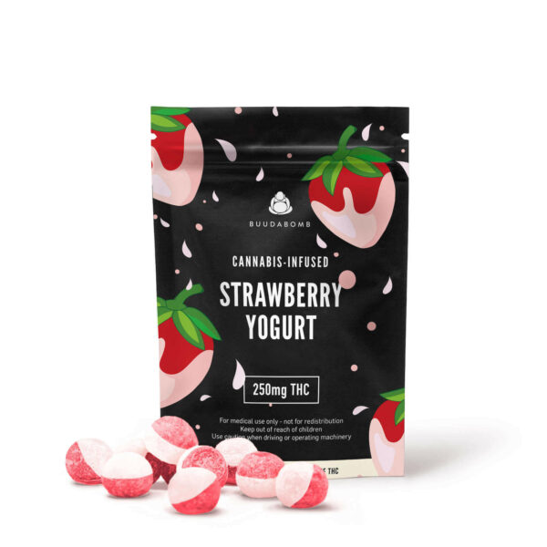 Buudabomb – Strawberry Yogurt Explosion – 250mg THC | Just Cannabis Canada