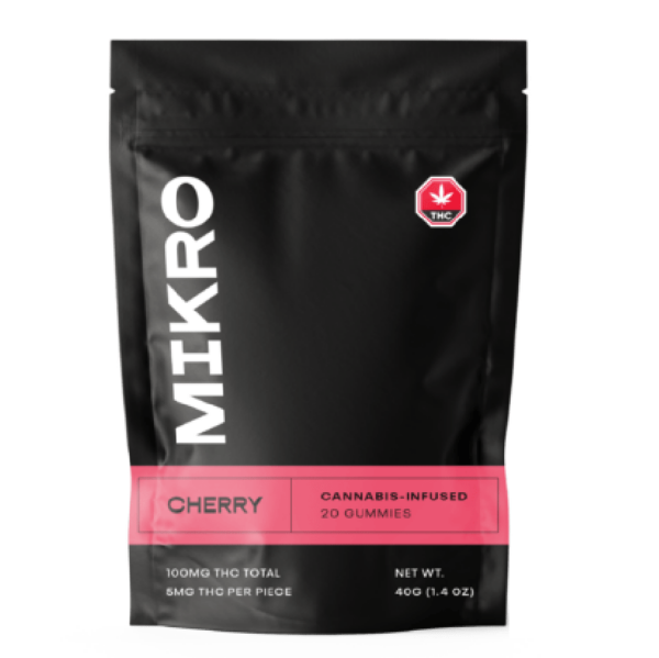 Mikro – THC Gummies – 100mg THC – Cherry | Just Cannabis Canada