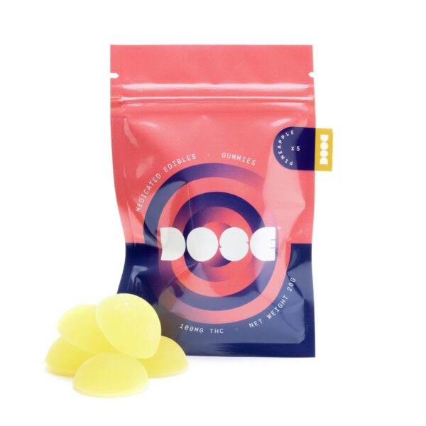 Dose Edibles Gummies – Pineapple | Just Cannabis Canada