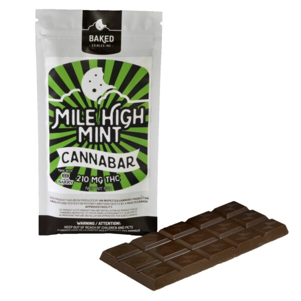 Baked Edibles – Mile High Mint Cannabar 210mg THC | Just Cannabis Canada