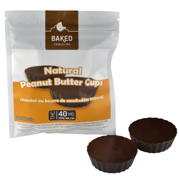 Baked Edibles – Chocolate Mini Peanut Butter Cups 40mg THC | Just Cannabis Canada