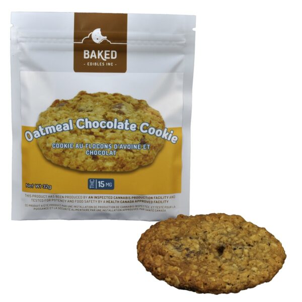 Baked Edibles – Cookie – Oatmeal Chocolate 15mg THC | Just Cannabis Canada