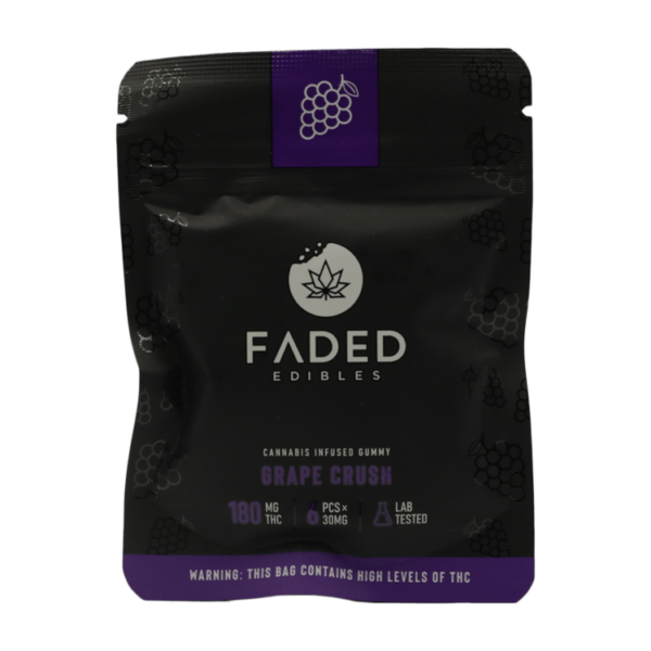 Faded Edibles – Grape Crush – 180mg | Just Cannabis Canada