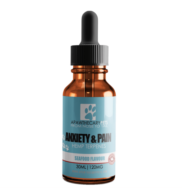 Apawthecary Pets – Anxiety & Pain Tincture – Seafood Medley Flavour 120mg | Just Cannabis Canada