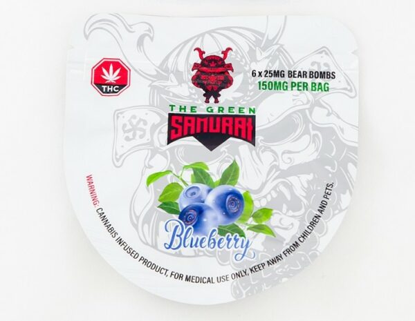 The Green Samurai – Blueberry Gummies – 150mg | Just Cannabis Canada