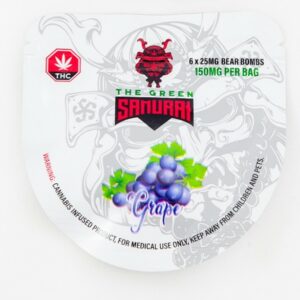 The Green Samurai – Grape Gummies – 150mg | Just Cannabis Canada