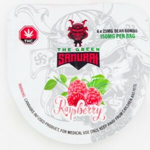 The Green Samurai – Raspberry Gummies – 150mg | Just Cannabis Canada