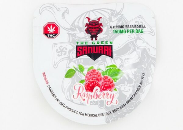 The Green Samurai – Raspberry Gummies – 150mg | Just Cannabis Canada