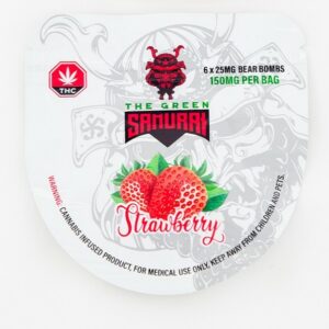 The Green Samurai – Strawberry Gummies – 150mg | Just Cannabis Canada