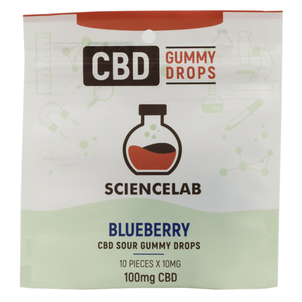 Sciencelab – CBD Sour Gummy Drops – Blueberry 100mg CBD | Just Cannabis Canada