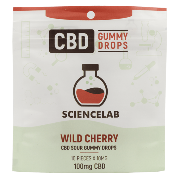 Sciencelab – CBD Sour Gummy Drops – Wild Cherry 100mg CBD | Just Cannabis Canada