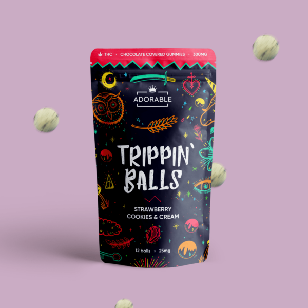 Adorable – Trippin’ Balls – Strawberry Cookies & Cream – 300mg | Just Cannabis Canada