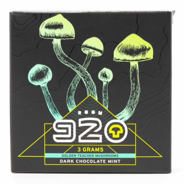 Room 920 – Mushroom Chocolate Bar – Dark Chocolate Mint – 3 grams | Just Cannabis Canada