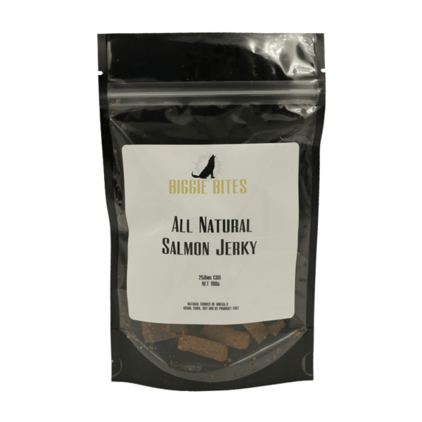 Biggie Bites – All Natural Salmon Jerky – 250mg CBD | Just Cannabis Canada