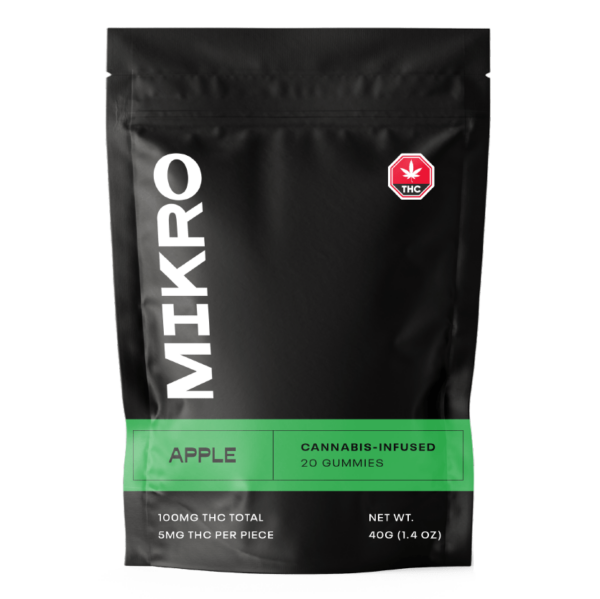 Mikro – THC Gummies – 100mg THC – Apple | Just Cannabis Canada