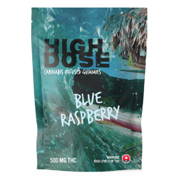 High Dose – cannabis Infused Gummies – Blue Raspberry – 1000mg/1500mg | Just Cannabis Canada