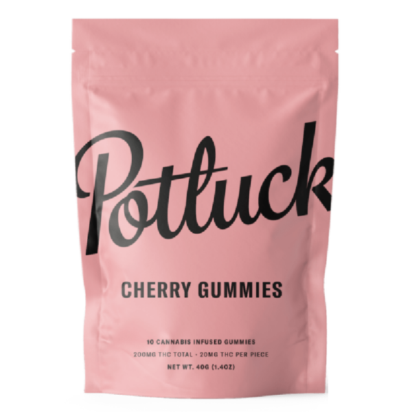 Potluck Extracts – Cherry Gummies – 200mg THC | Just Cannabis Canada