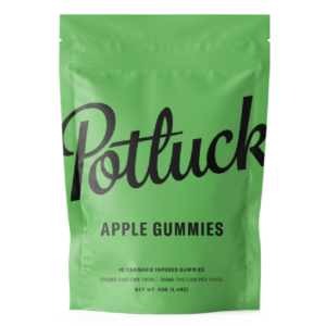 Potluck Extracts – Apple Gummies (1:1) – 100mg THC / 100mg CBD | Just Cannabis Canada