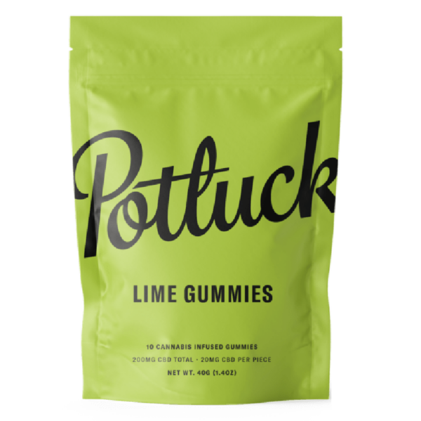 Potluck Extracts – Lime Gummies (CBD) – 200mg | Just Cannabis Canada