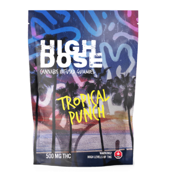 High Dose – cannabis Infused Gummies – Tropical Punch – 500mg/1000mg | Just Cannabis Canada