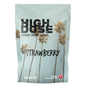 High Dose – cannabis Infused Gummies – Strawberry – 500mg/1000mg | Just Cannabis Canada