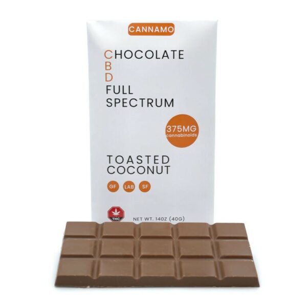 Cannamo – Full Spectrum CBD Chocolate – 375mg – Toasted Coconut | Just Cannabis Canada