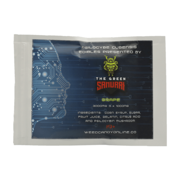 The Green Samurai – Shroom Gummies – Grape – 3g | Just Cannabis Canada