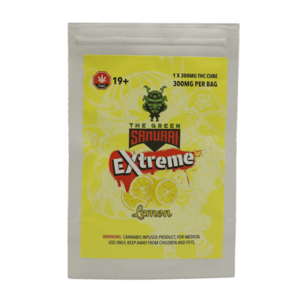 Green Samurai Extreme – Lemon Gummy – 300mg THC | Just Cannabis Canada