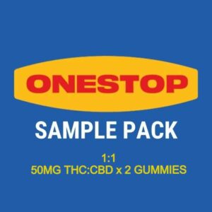 Onestop – Sample Pack – 1:1 – (50mg CBD:THC x 2 Gummies) | Just Cannabis Canada